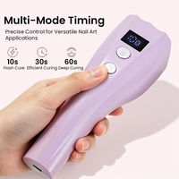 Lampe UV portable pour ongles, sécheuse à ongles rechargeable par USB-C avec minuteurs intégrés 10s/30s/60s, longueur d'onde 395-405nm pour un durcissement rapide