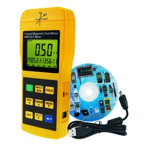 เครื่องตรวจจับรังสีสนามแม่เหล็กไฟฟ้าแบบดิจิตอลสามแกนคุณภาพสูง บันทึกข้อมูล 9999 รายการ พร้อมซอฟต์แวร์ CD USB เครื่องวัด EMF - Product Image 1