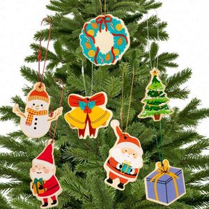 Muñeco de Santa Claus de Madera para Decoración de Árbol, 20 Piezas, Adornos Colgantes de Madera con Gnomos Navideños, Juguete Clásico - Product Image 3