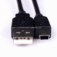 Kabel Data Pengisian Cepat Mini USB PVC Braided untuk Power Bank, Kamera Mobil, Pemutar MP3, Hard Drive Mobile & Ponsel Android