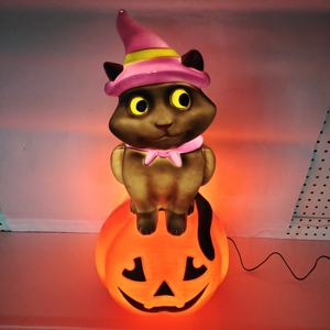 Cadılar bayramı sahne açık su geçirmez darbe kalıp siyah kedi kabak dekor LED tatil plastik el sanatları PP malzeme şişirme el sanatları - Product Image 5