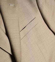 Costume sur mesure pour homme 100% laine kaki, coupe ajustée, entoilage thermocollé (convient pour les affaires, les événements formels et les bals de promo)