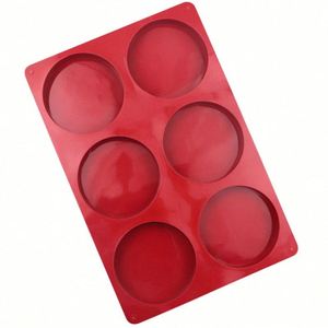 Moule à gâteau rond de grande taille à 6 cavités avec logo personnalisé, moules à bougies en silicone, moules pour la fabrication de savon OEM/ODM - Product Image 3