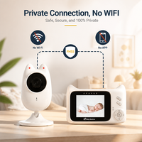 Moniteur vidéo pour bébé sans fil avec écran LCD portable de 2,8 pouces, caméra vidéo pour bébé 800MA DC 5V pour produits pour bébés
