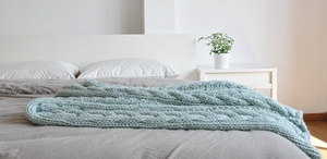 Không Khiếm Khuyết Sang Trọng Làm Tay 100% Acrylic Iceland Len Bông Chunky Cáp Đan Bộ Đồ Giường Trải Giường Sofa Ném Chăn - Product Image 6