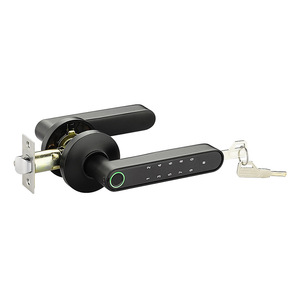 Yuefeng Maishi Smart Door <b>Lock</b> 7602 Graffiti Split Electronic Handle Password Unlock With <b>Key</b> Backup - Product Image 1