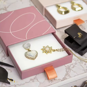 กล่องใส่เครื่องประดับแบบลิ้นชักพร้อมโลโก้สั่งทำระดับไฮเอนด์ กล่องใส่แหวน ขายตรงจากโรงงาน - Product Image 1