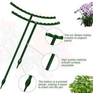 Plant <strong>Support</strong> Garden <strong>Flower</strong> <strong>Support</strong> Stake Half Round Ring Plastic Plant Cage Holder <strong>Flower</strong> Climbing Trellis Plant Vegetable - Product Image 3
