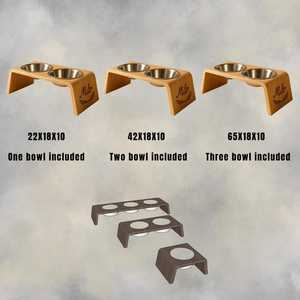 Mangeoire double personnalisée <span class=keywords><strong>pour</strong></span> animaux de compagnie support en bois gravé nom station <span class=keywords><strong>d</strong></span>'alimentation surélevée <span class=keywords><strong>pour</strong></span> chats chiens deux bols en acier inoxydable - Product Image 6