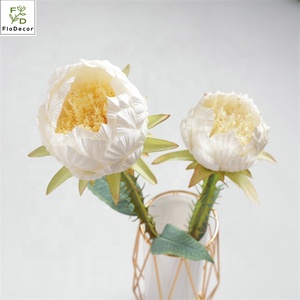 All'ingrosso stile europeo 2 teste Pitaya fiore di seta colorato re Protea fiori per la decorazione di nozze negozio di casa - Product Image 4