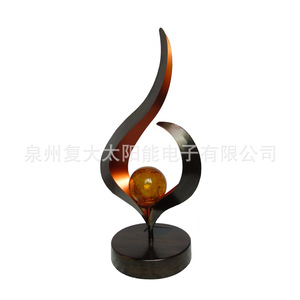 Solar Flame Table Lamp LED Outdoor Indoor <b>Decorative</b> <b>Light</b> With USB Charging Cordless Design - Product Image 5