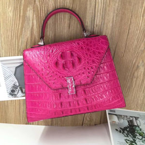 Sac à bandoulière pour femme en cuir de crocodile véritable de haute qualité, sac à main de luxe en cuir d'alligator pour femmes - Product Image 6