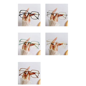 ホットファッションシンプルデザイン卸売新ファッションスクエアフレーム男女兼用トレンド個性派ブルーライトカット近視メガネ - Product Image 3