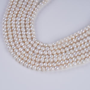 Vente directe d'origine : Perles rondes d'eau douce naturelles de 5-6 mm, perles semi-finies AK, disponibilité en gros - Product Image 3