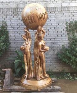 Statua in Bronzo a Grandezza Naturale '<span class=keywords><strong>Il</strong></span> <span class=keywords><strong>Mondo</strong></span> È <span class=keywords><strong>Tuo</strong></span>', Scultura per Decorazione Giardino, Arte da Esterno Famosa in Vendita - Product Image 5