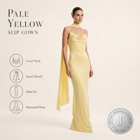 Robe de soirée longue sur mesure pour femme, jaune pastel, col bénitier, bretelles spaghetti, sans manches, élégante, pour gala, bal de promo, occasions spéciales, vente en gros