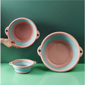 Bañera plegable redonda de silicona, lavabo infantil, lavabo doméstico engrosado, lavabo para lavar verduras - Product Image 5