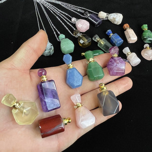 En gros Naturel Mixte <span class=keywords><strong>Améthyste</strong></span> Parfum Bouteilles D'huile Essentielle <span class=keywords><strong>Agate</strong></span> Rose Quartz Cristal Bouteille De Parfum - Product Image 3