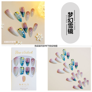 Autocollants pour ongles en forme de bonhomme de neige et de flocon de neige, style cosplay, <span class=keywords><strong>forestier</strong></span>, peintre, conte de fées, maison de neige, pièces de nail art finies, lampes UV - Product Image 2