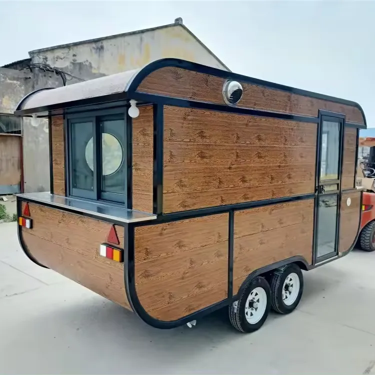 Chiosco Mobile Design barca forma di cibo rimorchio Hot Dog carretti Mini cibo carrello per la vendita