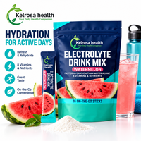 Poudre d'hydratation électrolytique quotidienne, mélange de boissons, équilibre en sodium, potassium, magnésium, plusieurs saveurs, étiquette privée, OEM personnalisé