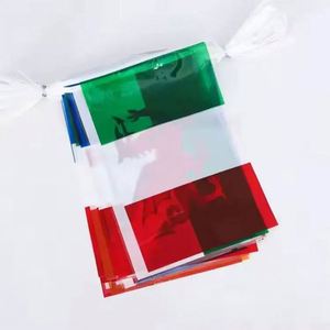 Banderines Triangulares de Plástico Personalizados para Decoración de Fiestas, Impresión a Color, Guirnalda de Banderas Nacionales de PE - Product Image 6