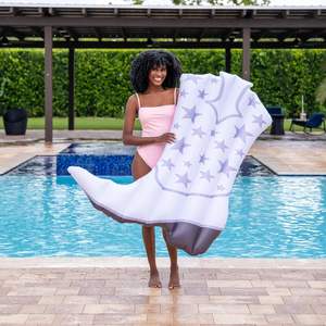Flotador Inflable para Piscina con Forma de Bota de Vaquero de PVC con Patrón de Estrella Blanca Gigante de 54 Pulgadas, Tamaño Adulto - Product Image 3