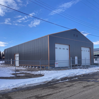 Entrepôt en acier préfabriqué à grande portée, bâtiment de stockage métallique préfabriqué pour l'utilisation de chariots élévateurs