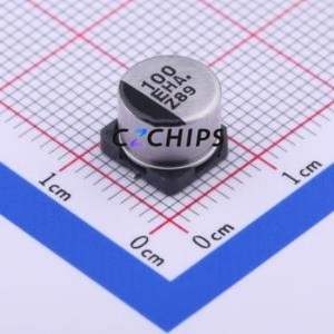 Condensador Electrolítico de Aluminio SMD EEEHAE101UAP, D8xL6.2mm 100uF 20% 25V 91mA-120Hz - Product Image 1