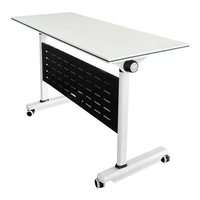 Table de bureau pliante en promotion, bureau mobile de formation, table de conférence portable combinée, bureau d'étude et de formation avec roulettes et tiroir