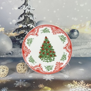 Nouvel ensemble de vaisselle en céramique rétro de luxe léger pour le thé de l'après-midi du Nouvel An et de Noël, motif de dessin animé, compatible micro-ondes - Product Image 6