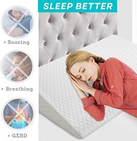 Bett geneigte Matratze Topper 7,5-Zoll-Schrägschaum-Stützkeilkissen mit wasch barem Strick bezug, Keil matratzen aufzug