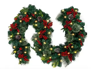 Árbol de Navidad de Lujo Hecho a Mano de 2.7m para Interiores, Diseño Personalizado, Guirnaldas de PVC de Colores, Adorno Redondo con Funcionamiento a Pilas - Product Image 3