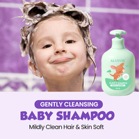 El Mejor Set de 4 Productos Naturales para el Cuidado del Cabello de Bebés y Niños: Champú Hidratante, Acondicionador, Gel de Baño y Limpiador Facial Premium para Todo Tipo de Cabello, Marca Blanca