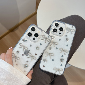 Custodia <span class=keywords><strong>per</strong></span> Telefono con Fiocco Tridimensionale in TPU e Strass <span class=keywords><strong>per</strong></span> <span class=keywords><strong>iPhone</strong></span> 17 Pro Max, Design di Lusso in Stile Coreano <span class=keywords><strong>per</strong></span> Donne, Compatibile con <span class=keywords><strong>iPhone</strong></span> 16 15 14 13 <span class=keywords><strong>12</strong></span> - Product Image 3