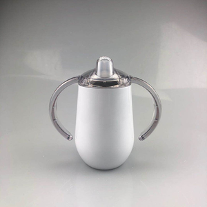 10 oz נירוסטה סובלימציה בייבי קש כוסות בידוד ואקום צבעוני החסר סובלימציה יין כוס עם קש - Product Image 4