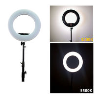 Yidoblo FD-480II 96W 3200K-5500K Lumière annulaire LED bicolore de 18 pouces Lumière de studio Lumière de maquillage Lumière selfie