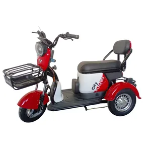 Triciclo elétrico de 3 rodas para motocicleta, scooter para idosos, alta qualidade, carga, triciclo elétrico para adultos