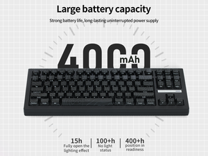 Clavier mécanique sans fil Zornher ZH870 88 touches TKL avec gravure latérale, clavier de jeu programmable personnalisé pour Mac - Product Image 6