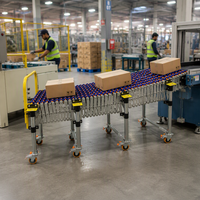 Ligne de convoyeur à rouleaux gravitaire optimisée pour l'espace industriel avec conception Dock-to-Stock pour solution de déchargement de conteneurs 3PL