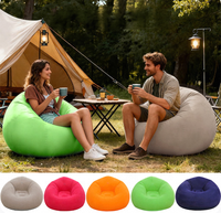 Canapé gonflable pliable portable en PVC, chaise gonflable pour salon, camping en plein air, chaise longue de plage pratique