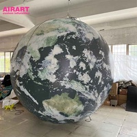 Terre gonflable à LED pour décoration d'événements, planète gonflable géante pour fête