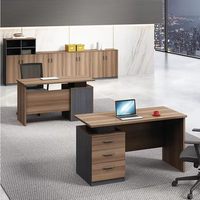 Offre Spéciale moderne haute densité bureau d'ordinateur de direction Bureau en bois Table d'écriture Ensemble de bureau table de bureau avec tiroirs
