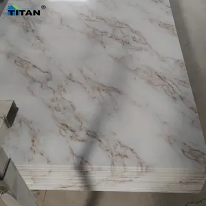 Customized Spc Wall Panel Uv Marble Sheet Glossy Snow White Marble Type Pvc Sheets Marmor Pvc Plate