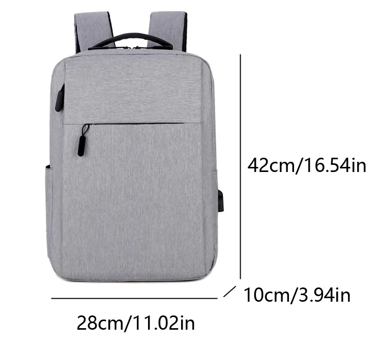 Design classique étudiant sacs d'école unisexe capacité en cuir bureau ordinateur sac en Nylon antivol personnalisé sac à dos pour ordinateur portable