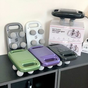 Pistola de masaje de cuatro cabezales, 6 niveles de velocidad, relajación muscular profunda, recargable por USB, para masaje de espalda y cintura - Product Image 4