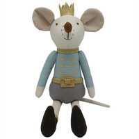 2025 pas cher et de haute qualité Crochet lin coton tissu en peluche souris doux Animal en peluche en gros jouet