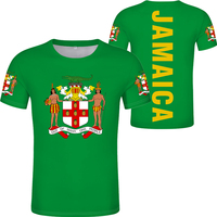 T-shirt de plage à manches courtes pour hommes, Souvenirs, Unique, impression sur le devant, drapeau jamaïcais, tissu, avec motif,