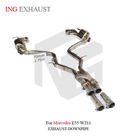 ING SUS304 Échappement arrière à soupapes avec tuyau en Z pour Mercedes E55 AMG W211 M113.990 5.5L 2002-2006 |   Télécommande double embout 70 mm en gros