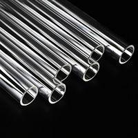 Tube en verre de silice fondue transparent sur mesure SUCCESS, tube en verre de quartz transparent de grand diamètre